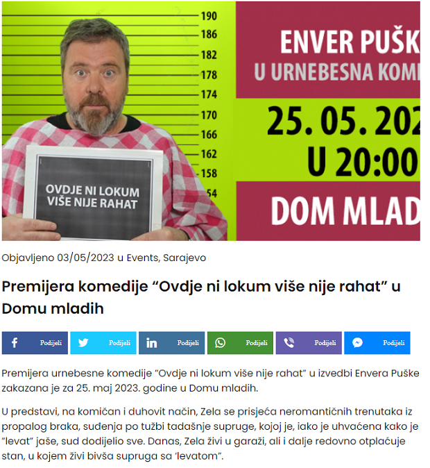 komedija sarajevo 25.05